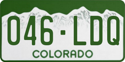 CO license plate 046LDQ