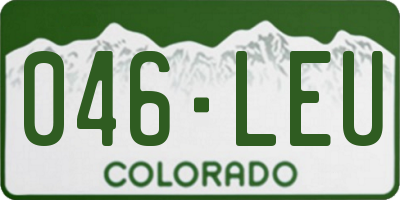 CO license plate 046LEU