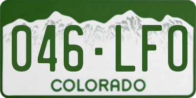 CO license plate 046LFO