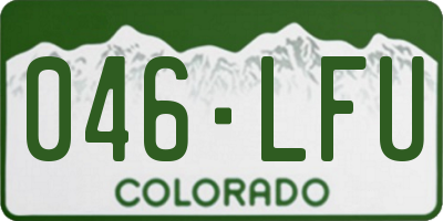 CO license plate 046LFU