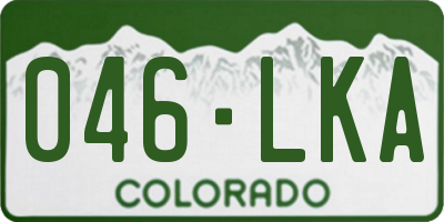 CO license plate 046LKA