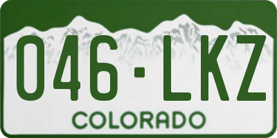 CO license plate 046LKZ