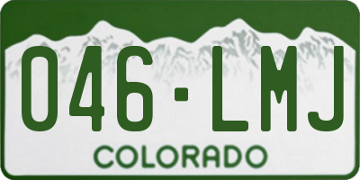 CO license plate 046LMJ