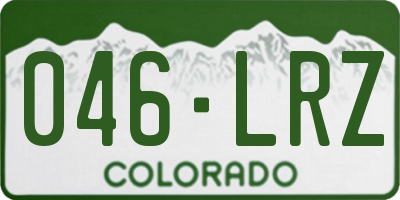 CO license plate 046LRZ