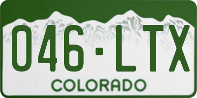 CO license plate 046LTX