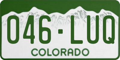 CO license plate 046LUQ