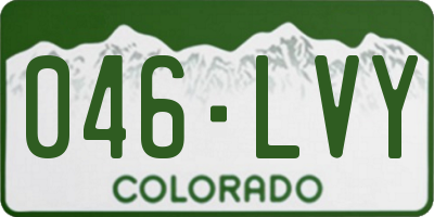 CO license plate 046LVY