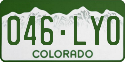 CO license plate 046LYO
