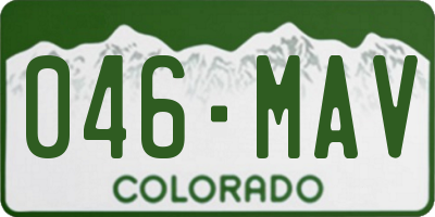 CO license plate 046MAV