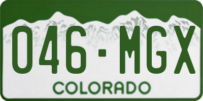 CO license plate 046MGX