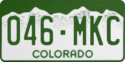 CO license plate 046MKC