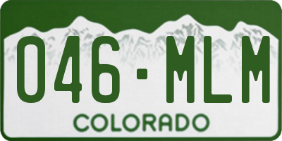 CO license plate 046MLM