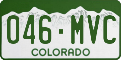 CO license plate 046MVC