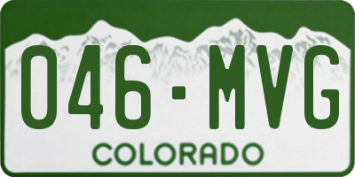 CO license plate 046MVG