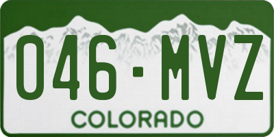 CO license plate 046MVZ