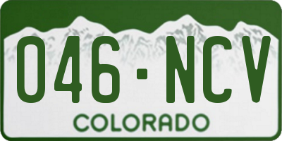 CO license plate 046NCV
