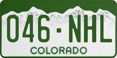 CO license plate 046NHL