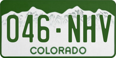 CO license plate 046NHV