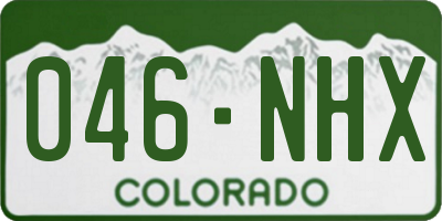 CO license plate 046NHX