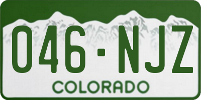 CO license plate 046NJZ