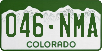 CO license plate 046NMA