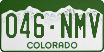 CO license plate 046NMV