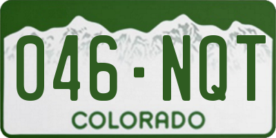 CO license plate 046NQT