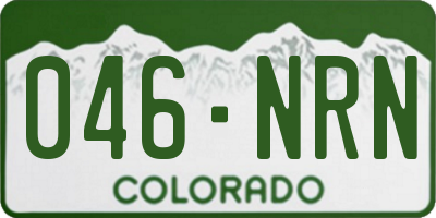 CO license plate 046NRN