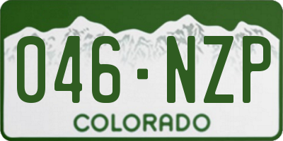 CO license plate 046NZP