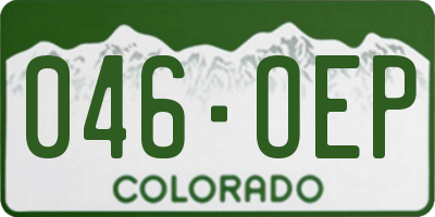 CO license plate 046OEP