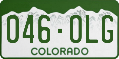 CO license plate 046OLG