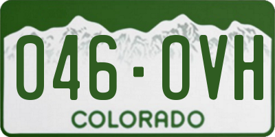CO license plate 046OVH