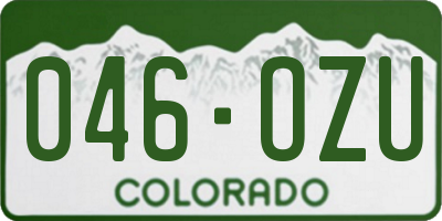 CO license plate 046OZU