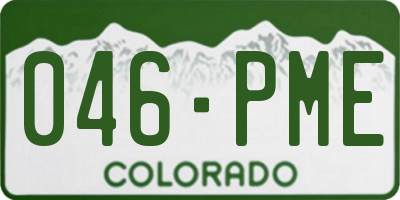 CO license plate 046PME