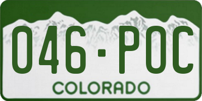 CO license plate 046POC