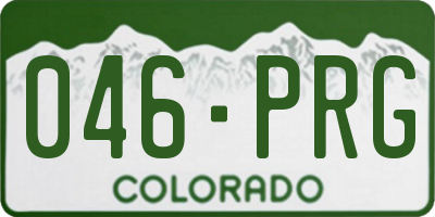 CO license plate 046PRG
