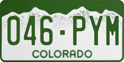 CO license plate 046PYM