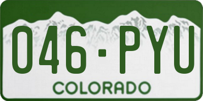 CO license plate 046PYU