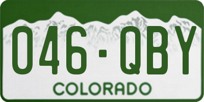 CO license plate 046QBY