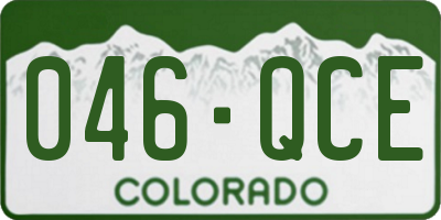 CO license plate 046QCE