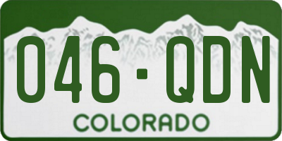 CO license plate 046QDN