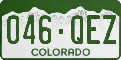 CO license plate 046QEZ