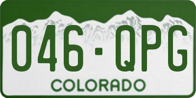 CO license plate 046QPG