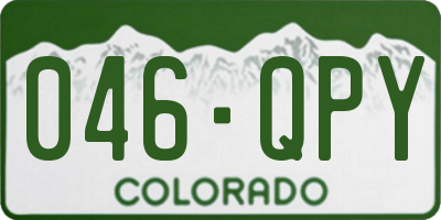CO license plate 046QPY