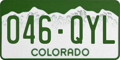 CO license plate 046QYL