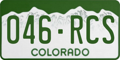CO license plate 046RCS