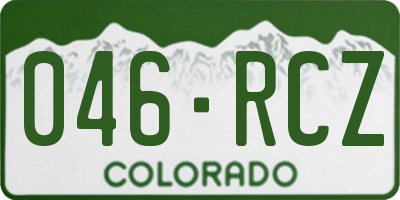 CO license plate 046RCZ