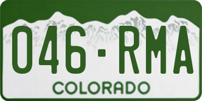 CO license plate 046RMA