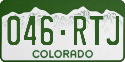 CO license plate 046RTJ