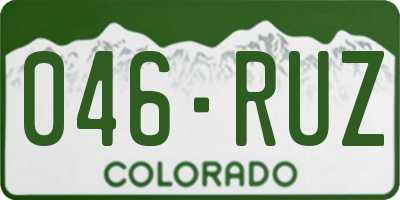 CO license plate 046RUZ